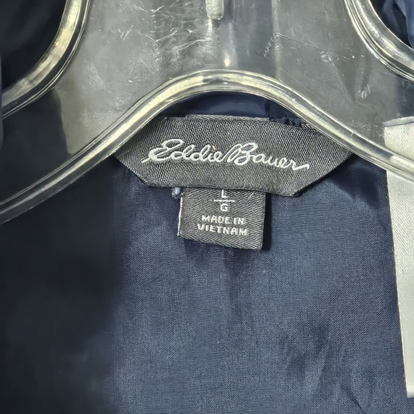 Eddie Bauer EB650 Down Puffer Jacket Mens Size Large Blue Full Zip Coat Outdoors - Picture 2 of 9